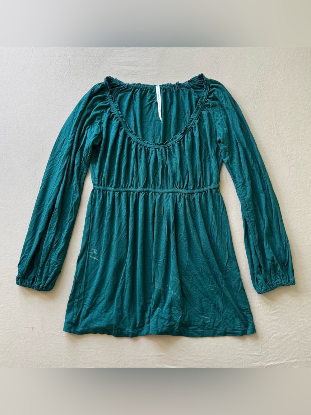 Renuar Scoop Neck Peasant Babydoll Tunic Top